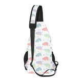 Hippopotamus Pattern Print Design 03 All Over Print Chest Bag