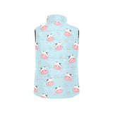 Cute cow flower pattern Women's Padded Vest