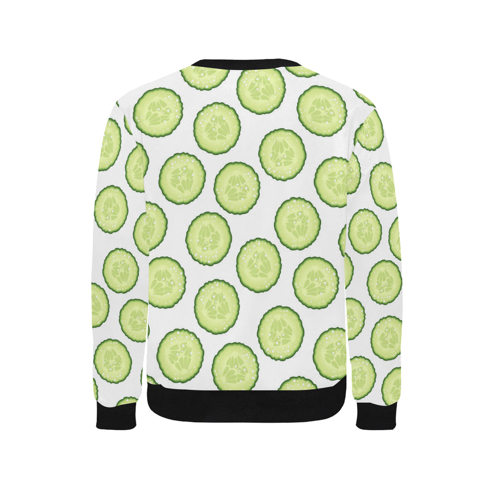 Cucumber slices pattern Men's Crew Neck Sweatshirt