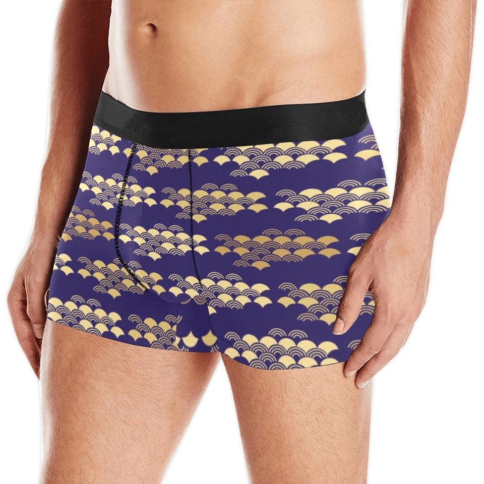 Beautiful japanese fan pattern Men's All Over Print Boxer Briefs Men's Underwear