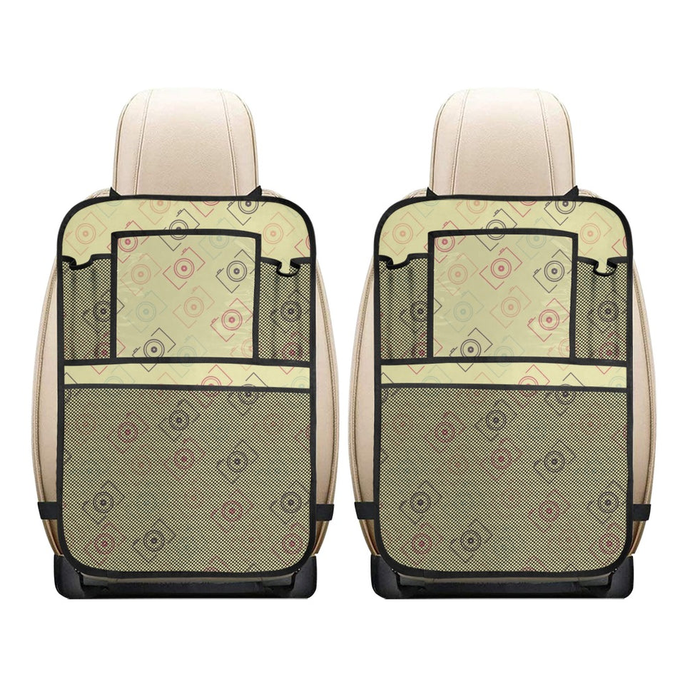 Camera Pattern Print Design 01 Car Seat Back Organizer