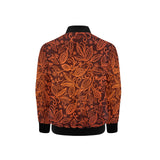 cacao beans tribal polynesian pattern Kids' Boys' Girls' Bomber Jacket