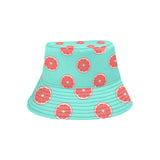 Grapefruit green background Unisex Bucket Hat