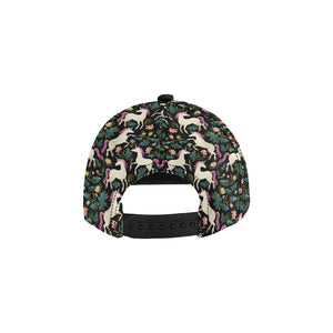 Unicorns forest background All Over Print Snapback Cap