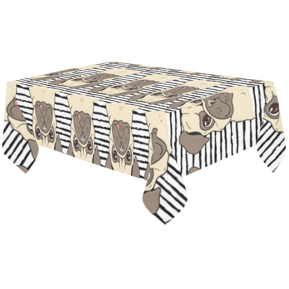 Happy pug pattern Tablecloth
