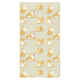 Cute fat shiba inu dog pattern Bath Towel