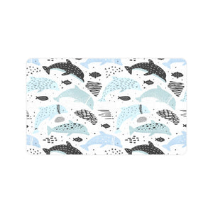 Cute dolphins Childish Style pattern Doormat