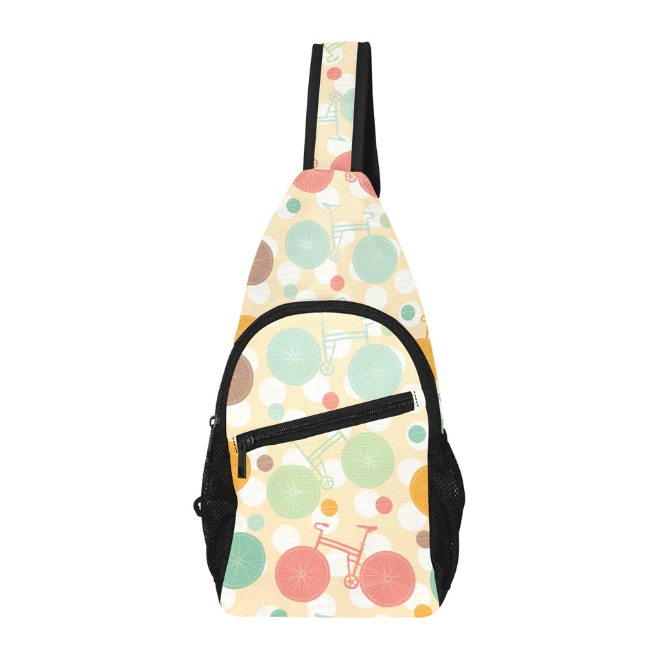 Bicycle Pattern Print Design 01 All Over Print Chest Bag