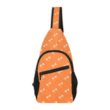 Engine Piston Orange Background Pattern Design 05 All Over Print Chest Bag