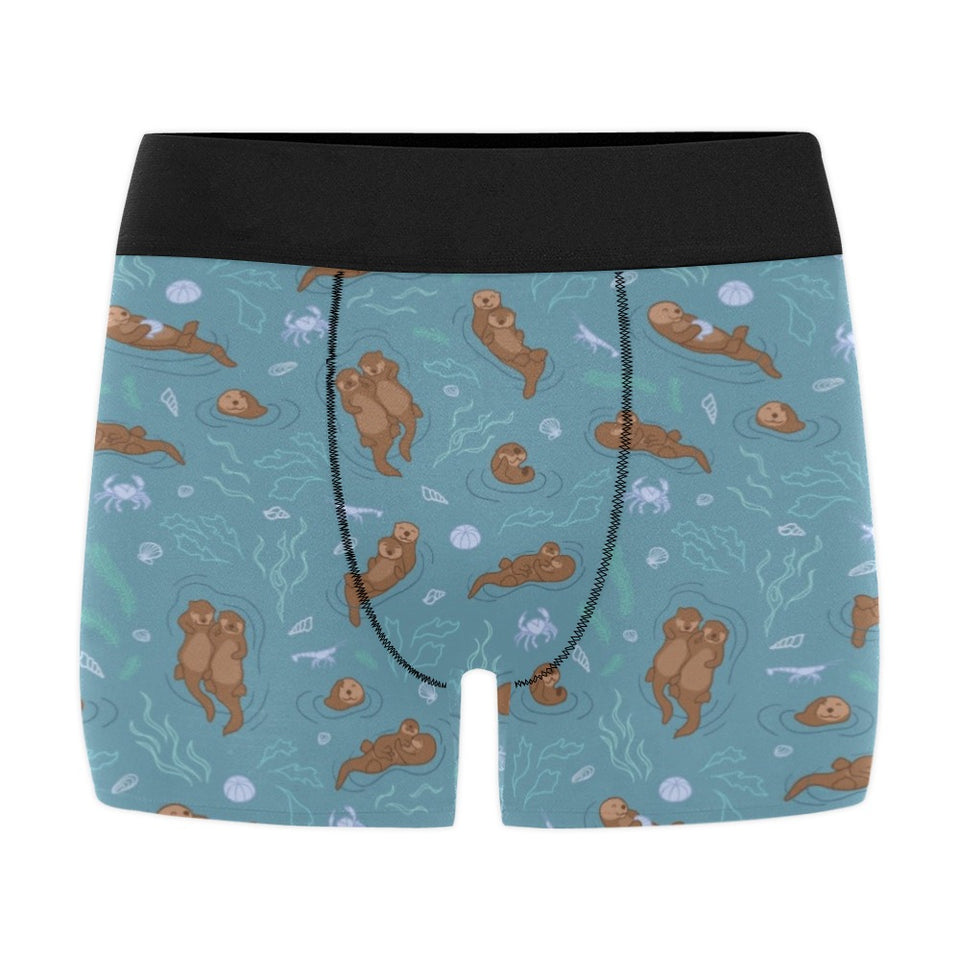 Sea otters pattern Men's All Over Print Boxer Briefs Men's Underwear
