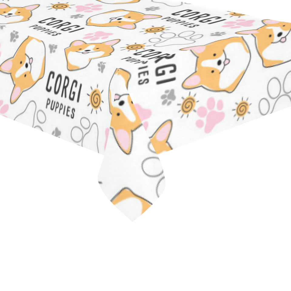 Corgi Dog Pattern Tablecloth