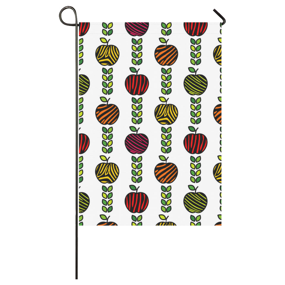 colorful apples leave zebra stripe House Flag Garden Flag