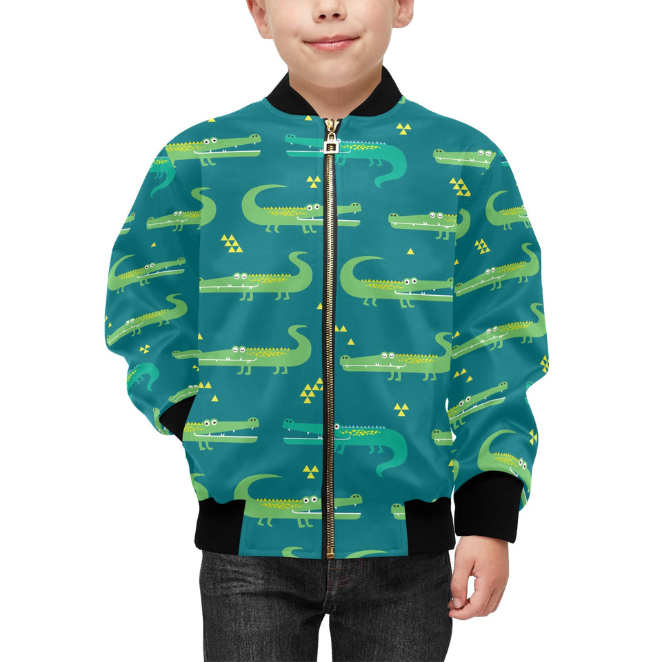Crocodile pattern Kids' Boys' Girls' Bomber Jacket