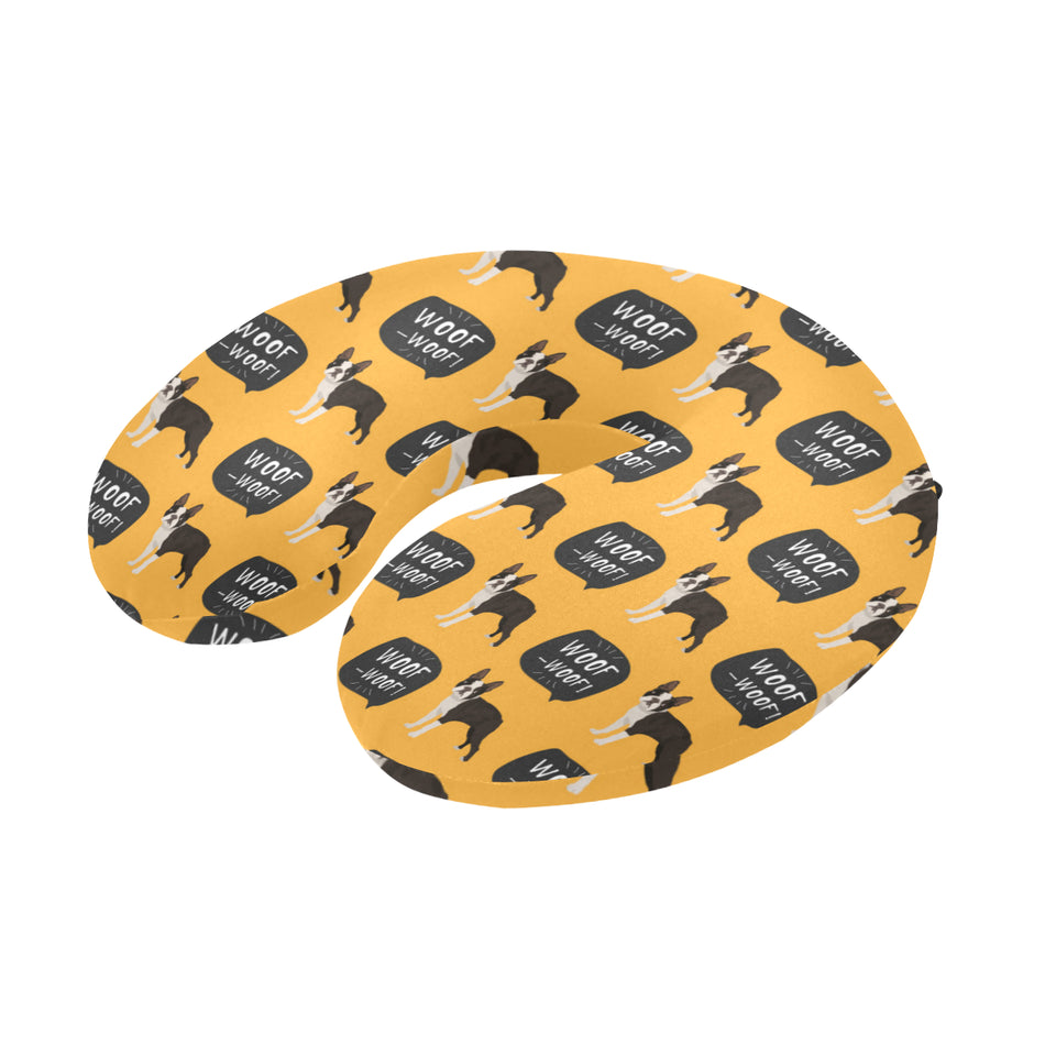 Boston terrier design pattern U-Shaped Travel Neck Pillow