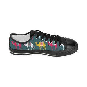 Camel pattern Kids' Boys' Girls' Low Top Canvas Shoes Black