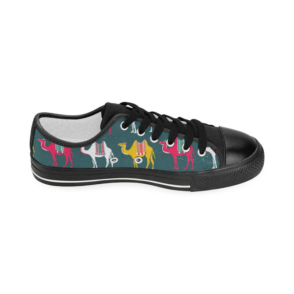Camel pattern Kids' Boys' Girls' Low Top Canvas Shoes Black