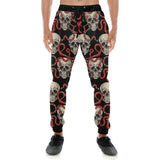 Red snake skull pattern Unisex Casual Sweatpants