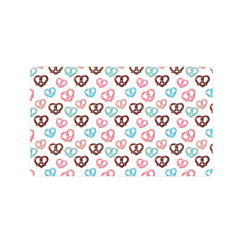 Pretzels Pattern Print Design 04 Doormat