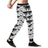 Black whale pattern Unisex Casual Sweatpants