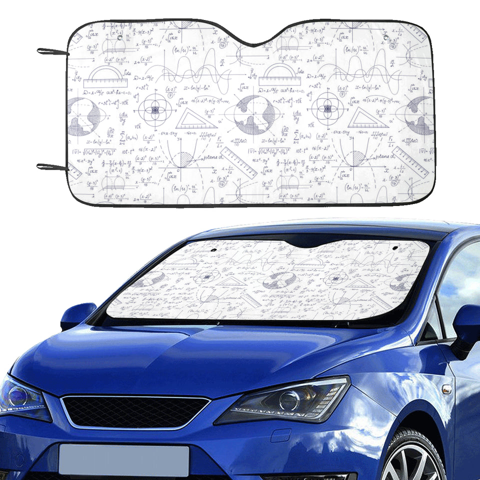 Math Pattern Print Design 03 Car Sun Shade