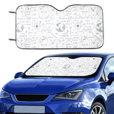 Math Pattern Print Design 03 Car Sun Shade