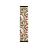 Red tulips and daffodils pattern Car Seat Belt Cover