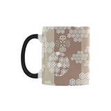 Beautiful hexagon japanese  pattern Morphing Mug Heat Changing Mug