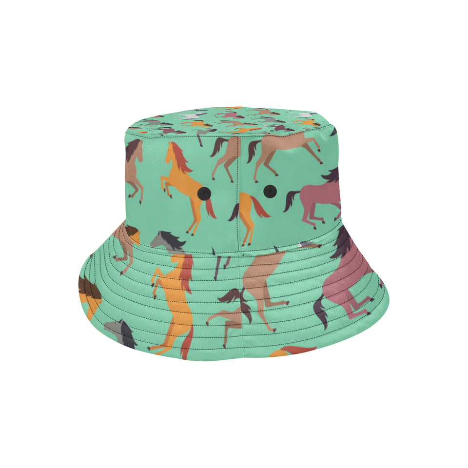 Colorful horses pattern Unisex Bucket Hat