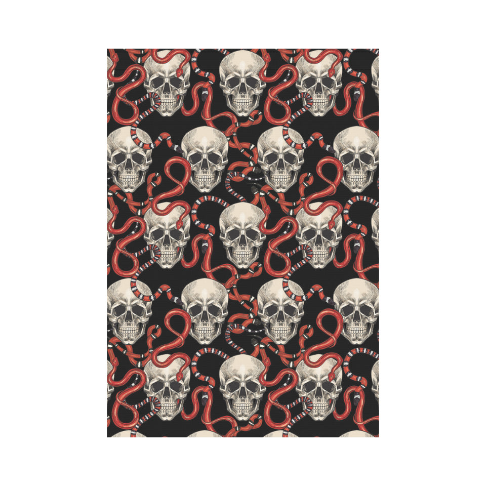 Red snake skull pattern House Flag Garden Flag