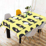 Cute ninja yellow background Tablecloth