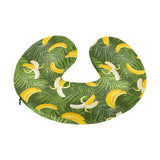 Banana Palm Leaves pattern U-Shaped Travel Neck Pillow