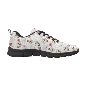 English Bulldog Pattern Print Design 01 Women's Sneaker Shoes