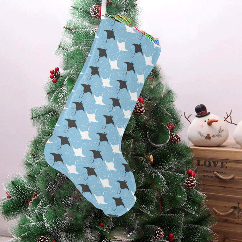 Stingray Pattern Print Design 03 Christmas Stocking