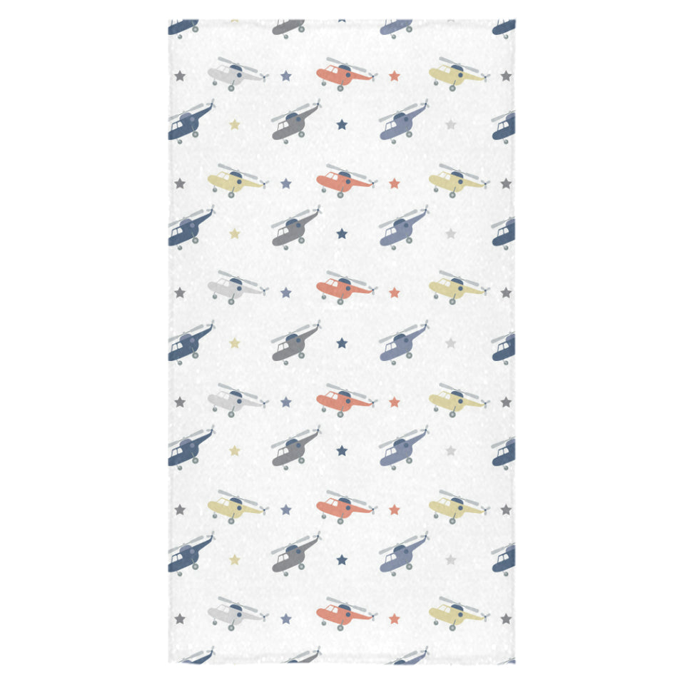 Cute helicopter star pattern Bath Towel