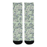 hand drawn blueberry pattern Crew Socks