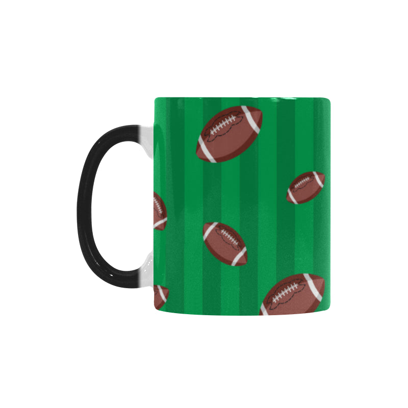 American football ball field background Morphing Mug Heat Changing Mug