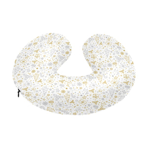 Christmas tree Christmas element Silver gold patte U-Shaped Travel Neck Pillow