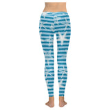 Starfish blue blackground Women's Legging Fulfilled In US