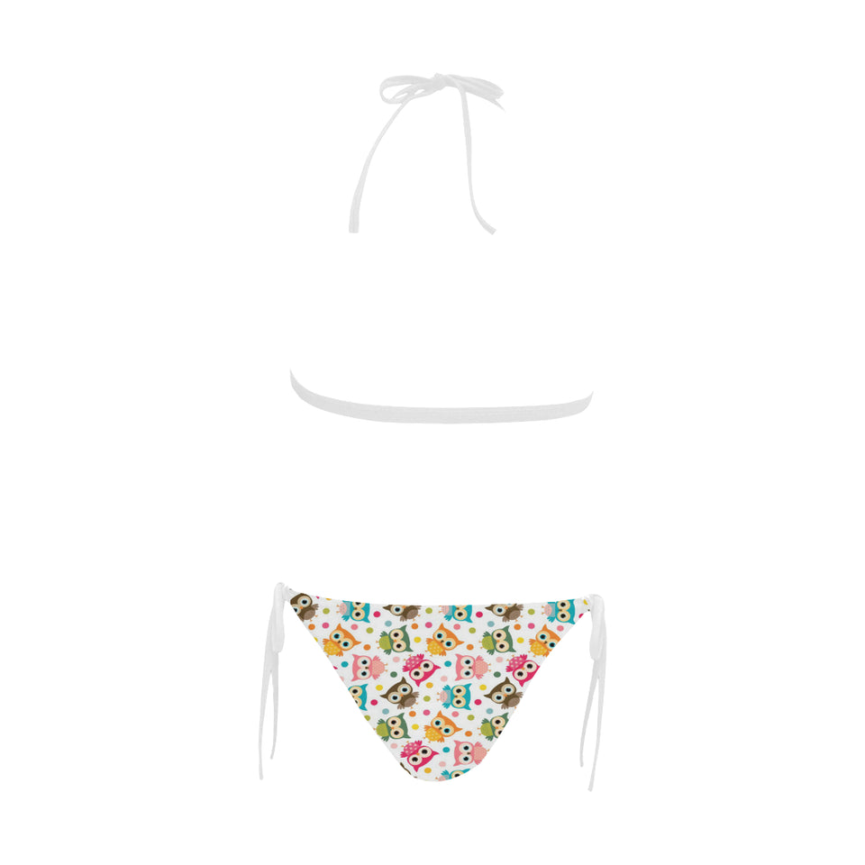 Color cute owl pattern Sexy Bikinis Two-Piece Swimsuits