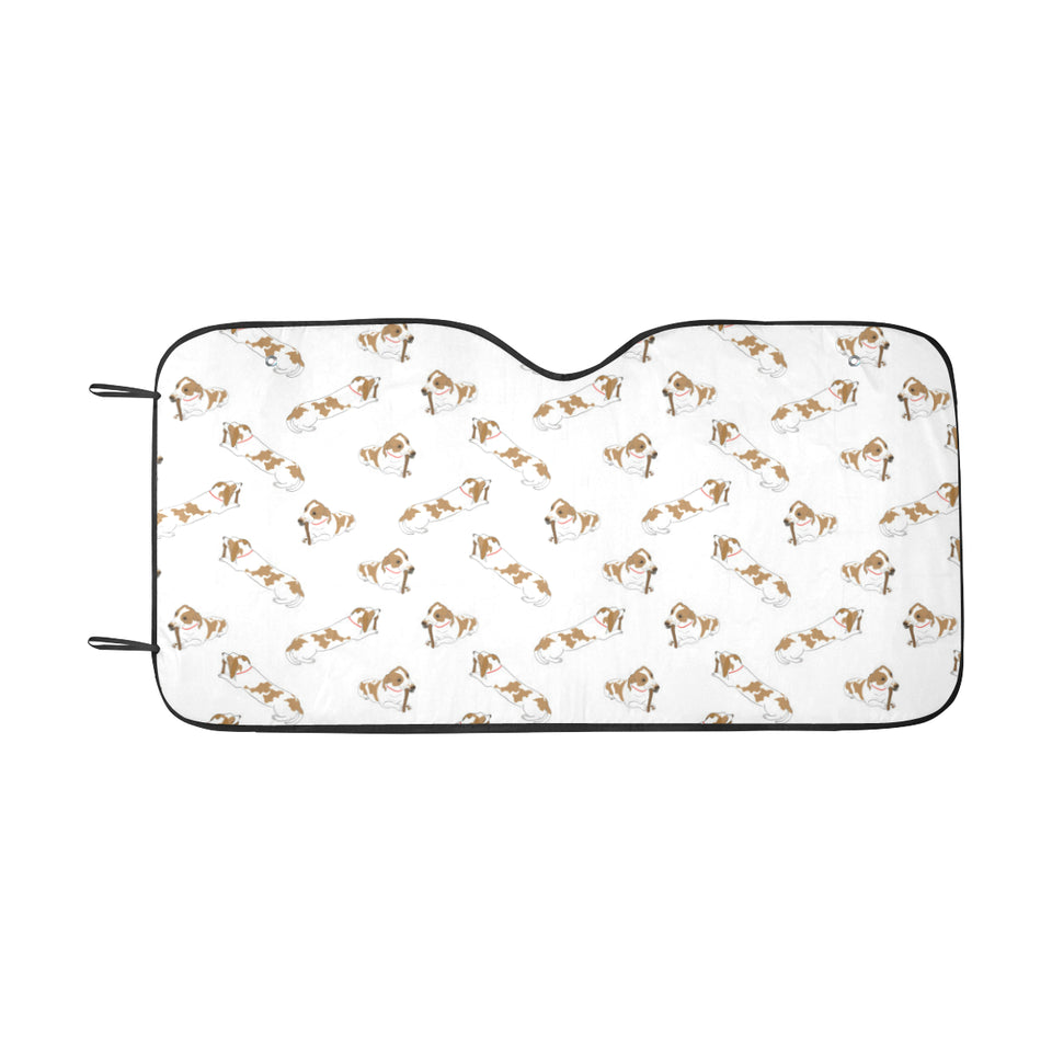 Jack Russel Pattern Print Design 04 Car Sun Shade