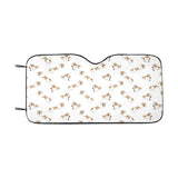 Jack Russel Pattern Print Design 04 Car Sun Shade