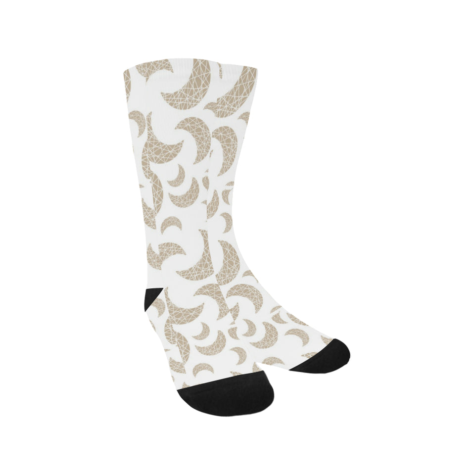 Cool gold moon abstract pattern Crew Socks