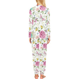 Hand drawn butterfly rose Women's All Over Print Pajama Set