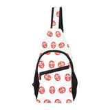 Daruma japanese wooden doll pattern All Over Print Chest Bag