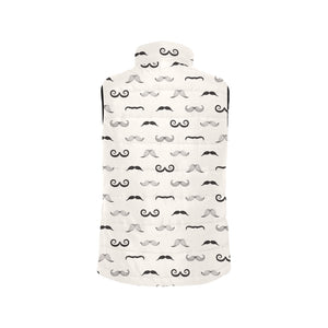 Mustache Beard Pattern Print Design 05 Men's Padded Vest