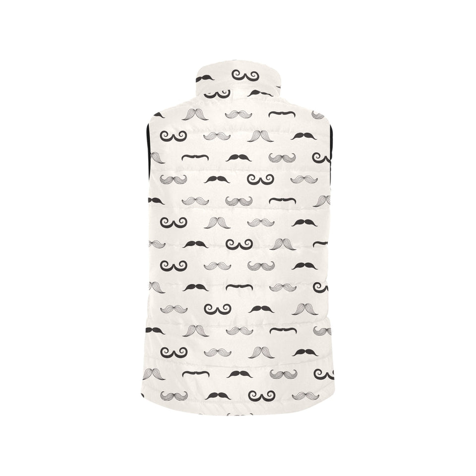 Mustache Beard Pattern Print Design 05 Men's Padded Vest