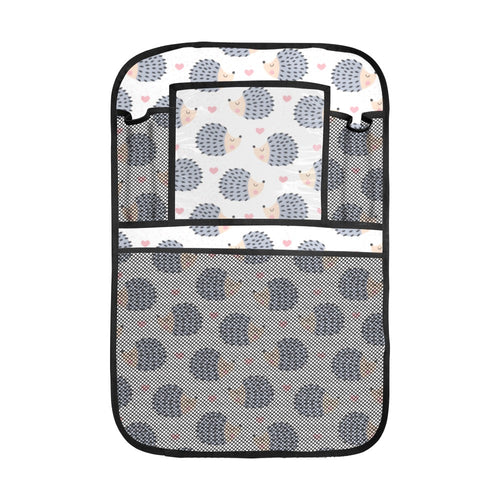 Hedgehog Pattern Print Design 04 Car Seat Back Organizer