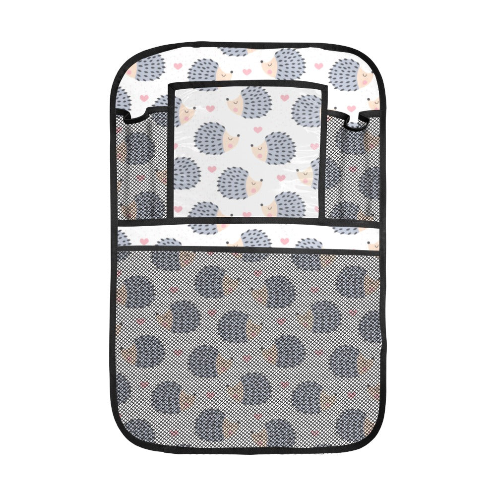 Hedgehog Pattern Print Design 04 Car Seat Back Organizer