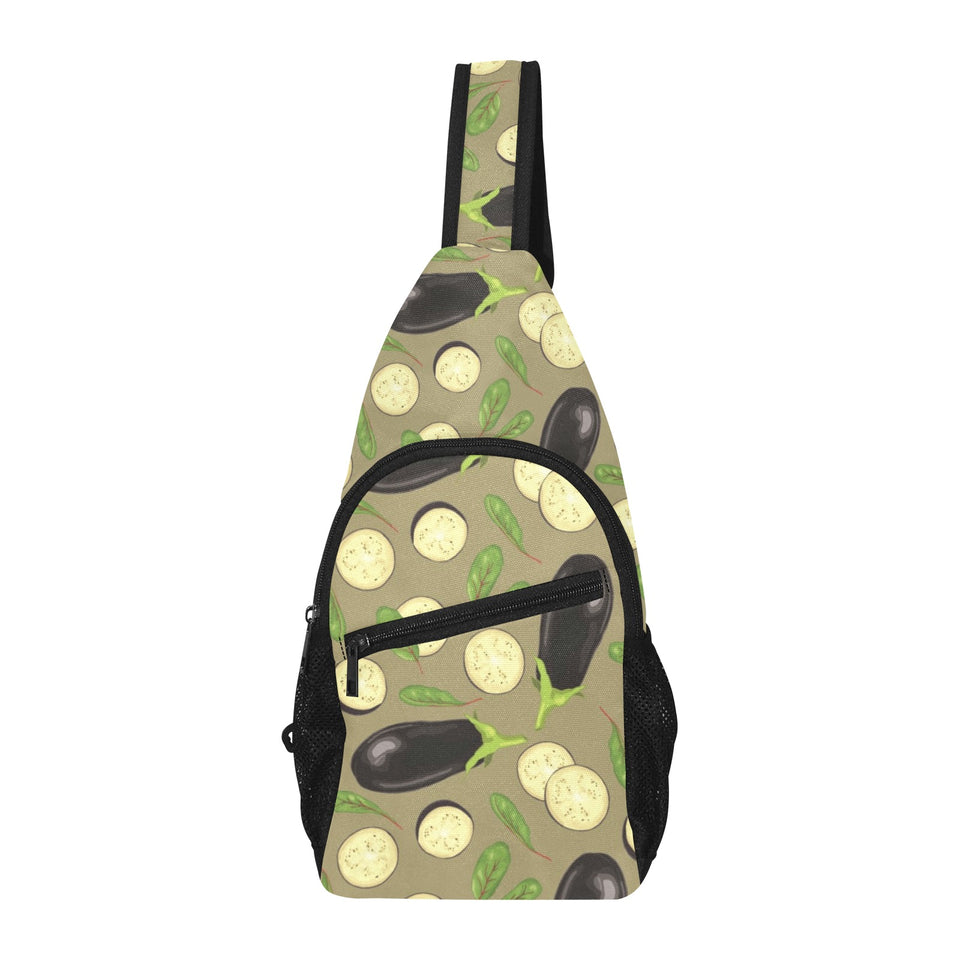 Eggplant Pattern Print Design 02 All Over Print Chest Bag