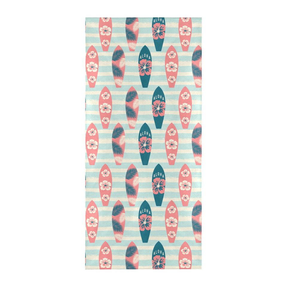 Surfboard Pattern Print Design 02 Beach Towel